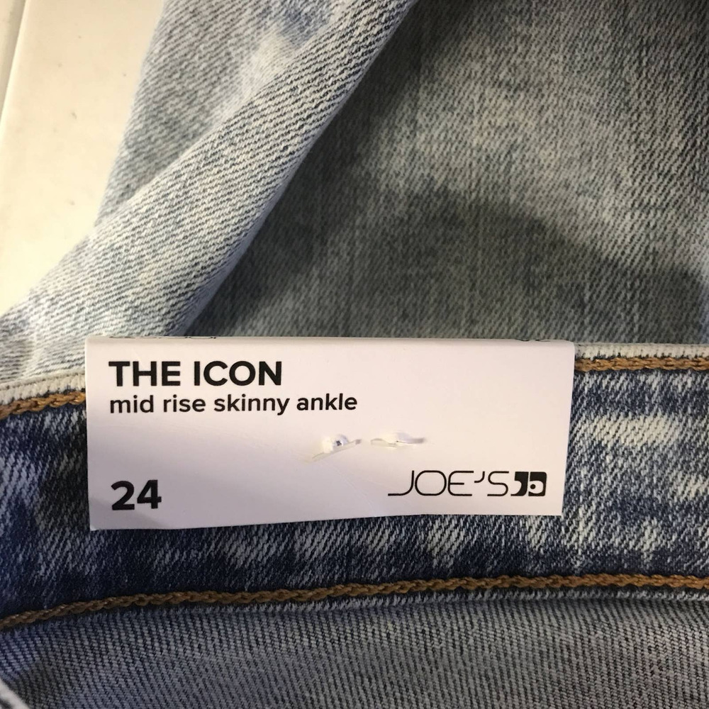 Joe's Jeans Women's The Icon Mid-Rise Skinny Ankle Jeans, Size 24 - Picture 5 of 6